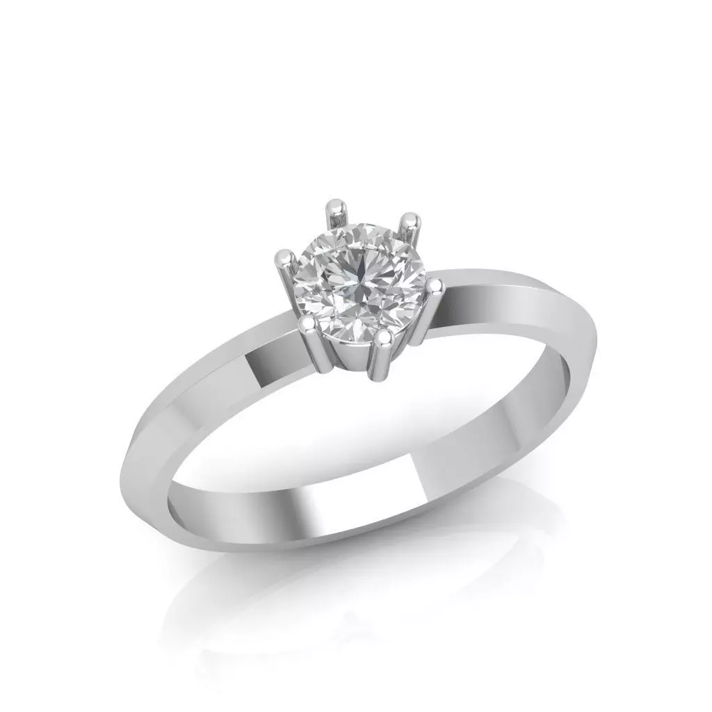 JD194-CAD-GRN diamond engagement ring gold Free 3D print model