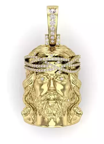 Jesus Chris Pendant with Diamonds