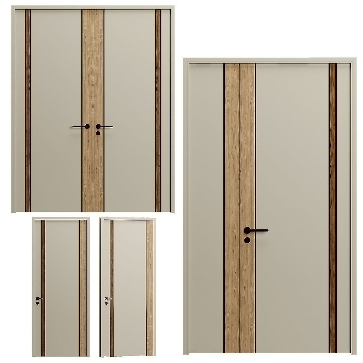 Customize Room Interior Door 3D model_1