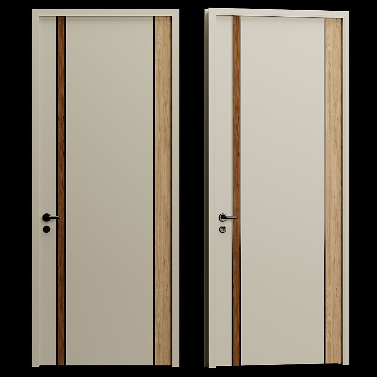 Customize Room Interior Door 3D model_13