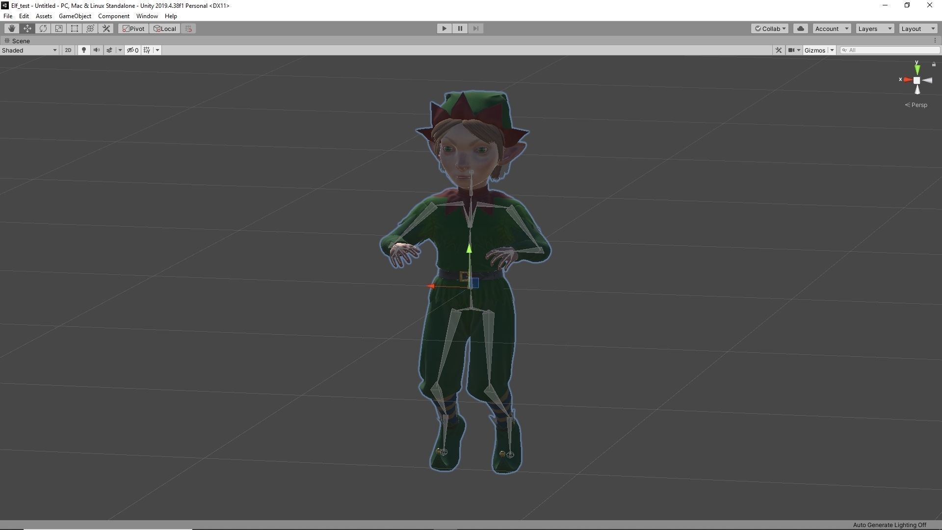 Christmas Elf Low-poly 3D model_17