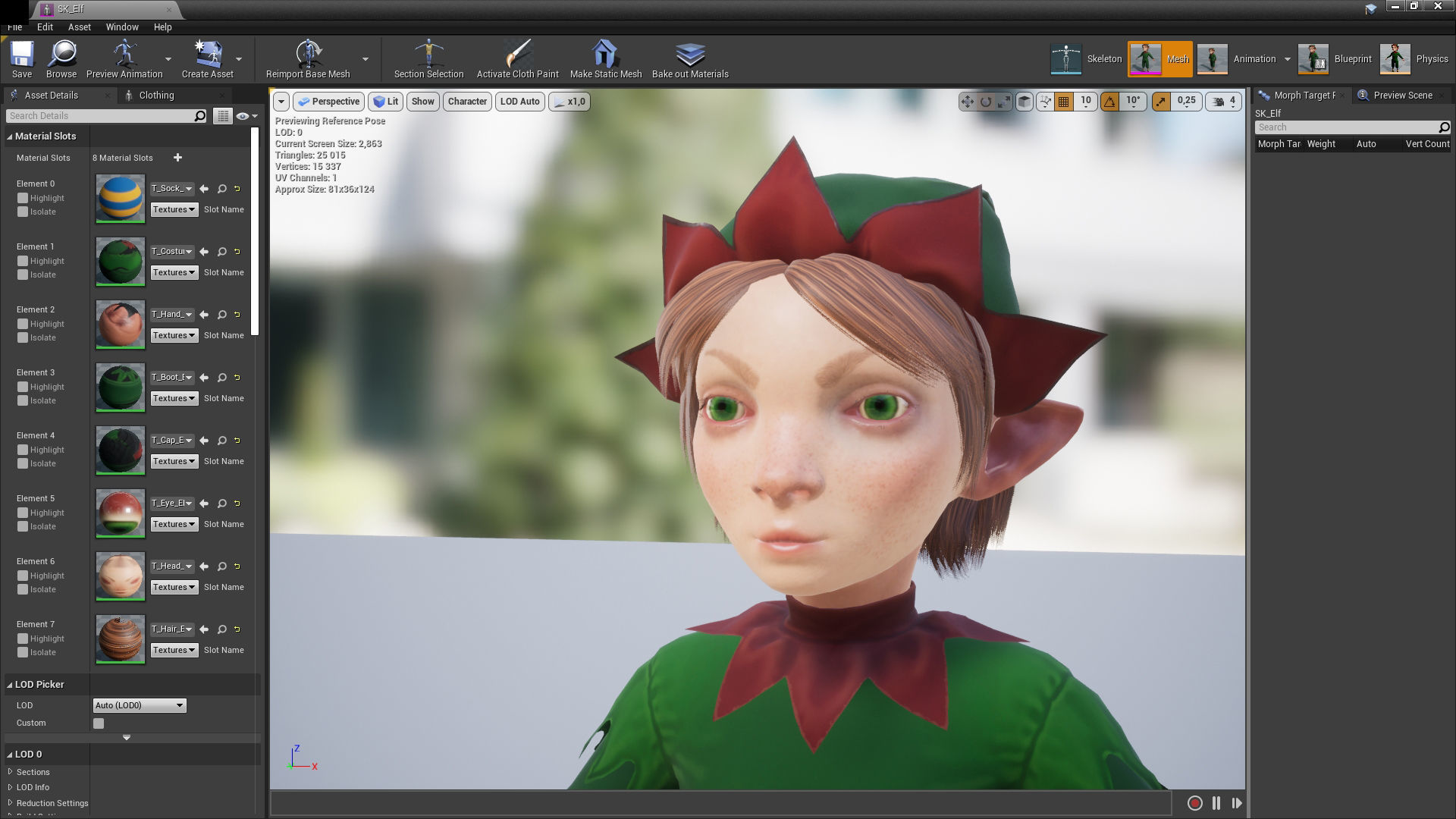 Christmas Elf Low-poly 3D model_14
