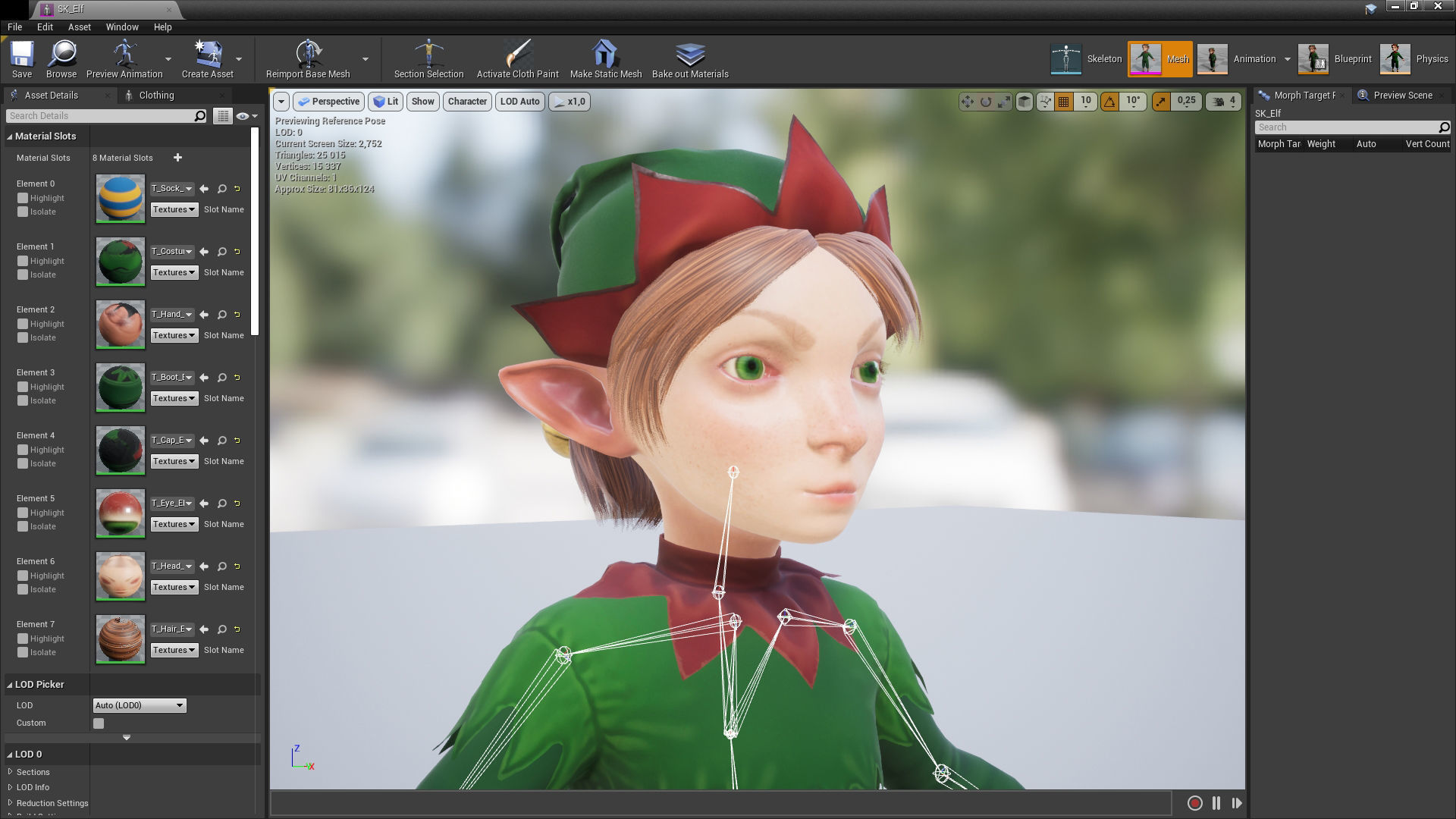 Christmas Elf Low-poly 3D model_12