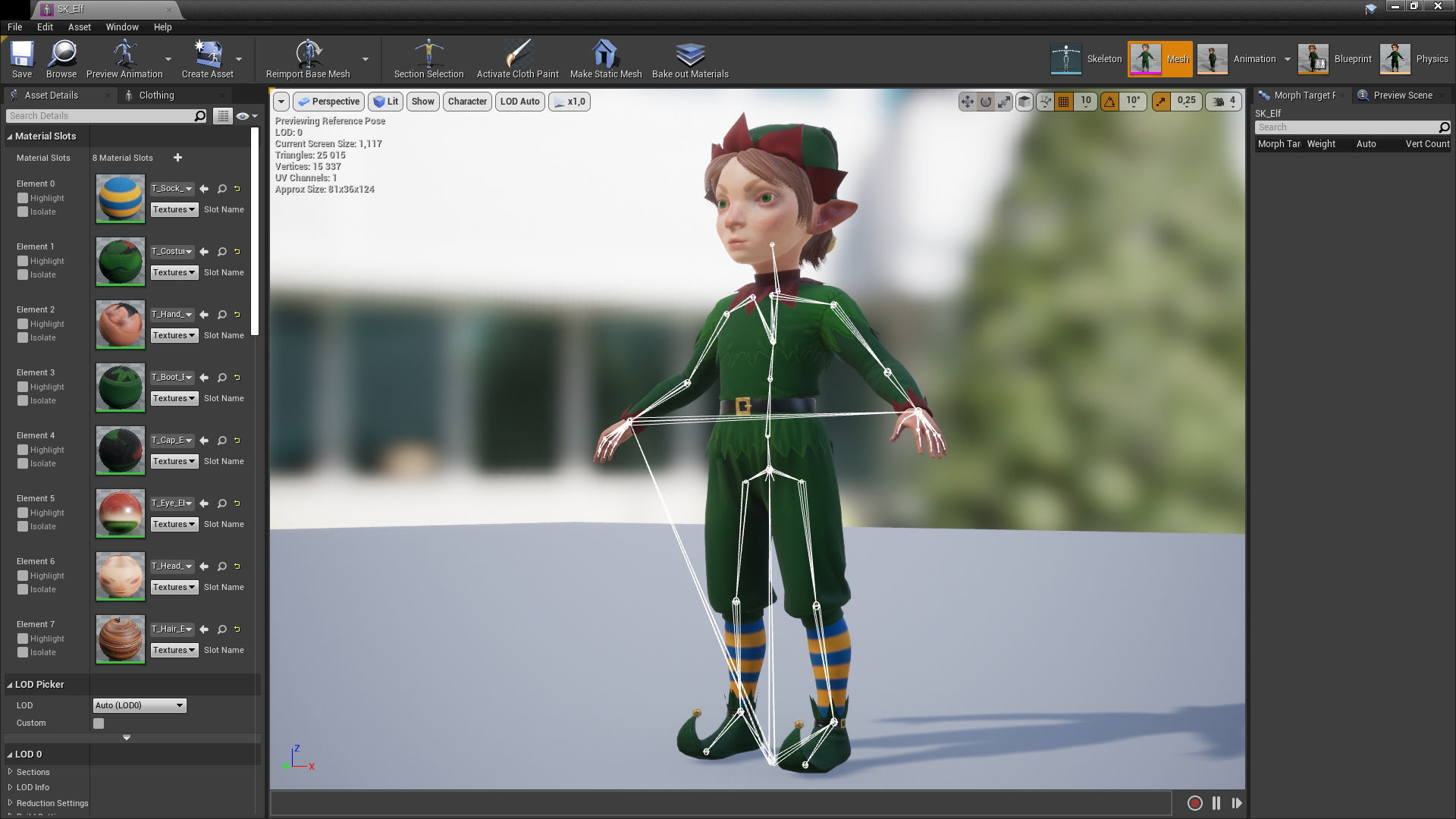 Christmas Elf Low-poly 3D model_11