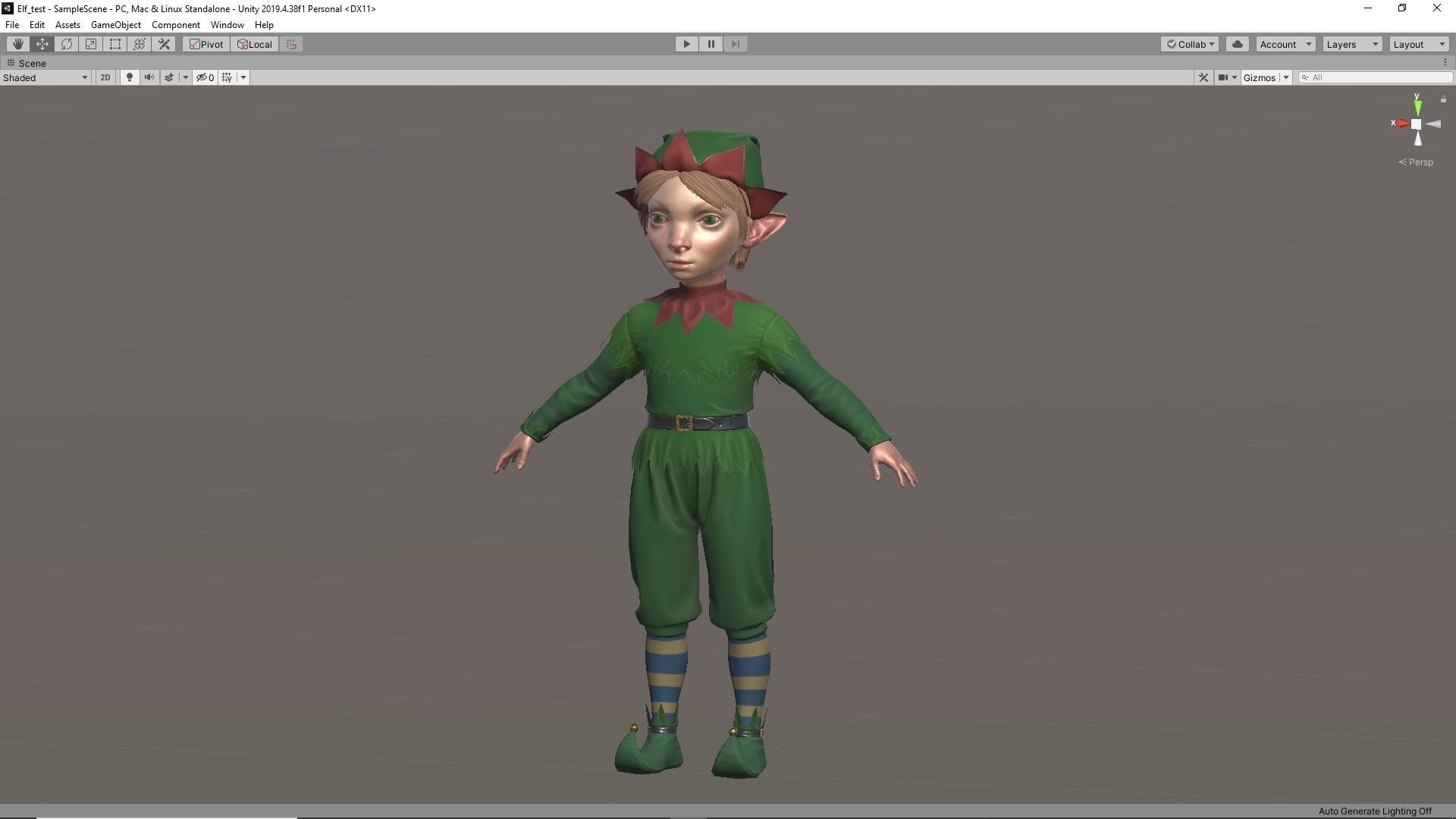 Christmas Elf Low-poly 3D model_15