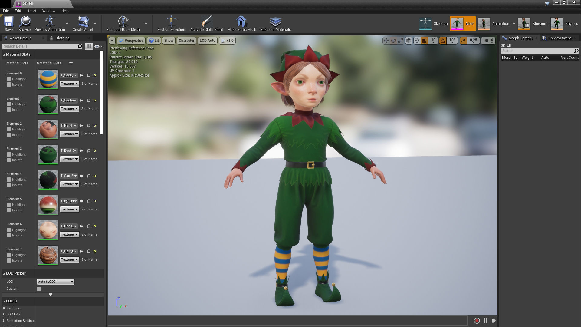 Christmas Elf Low-poly 3D model_10