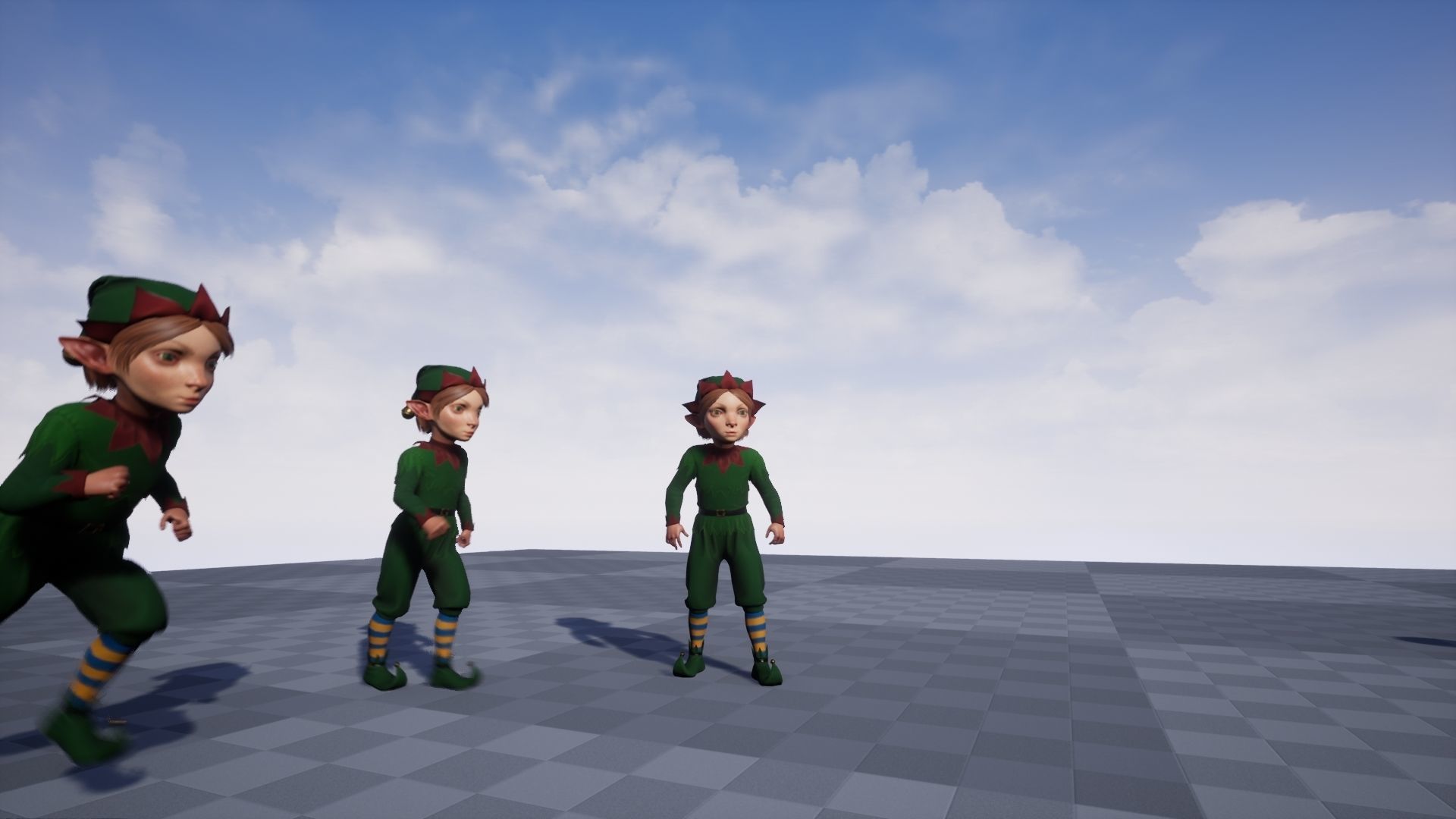 Christmas Elf Low-poly 3D model_6