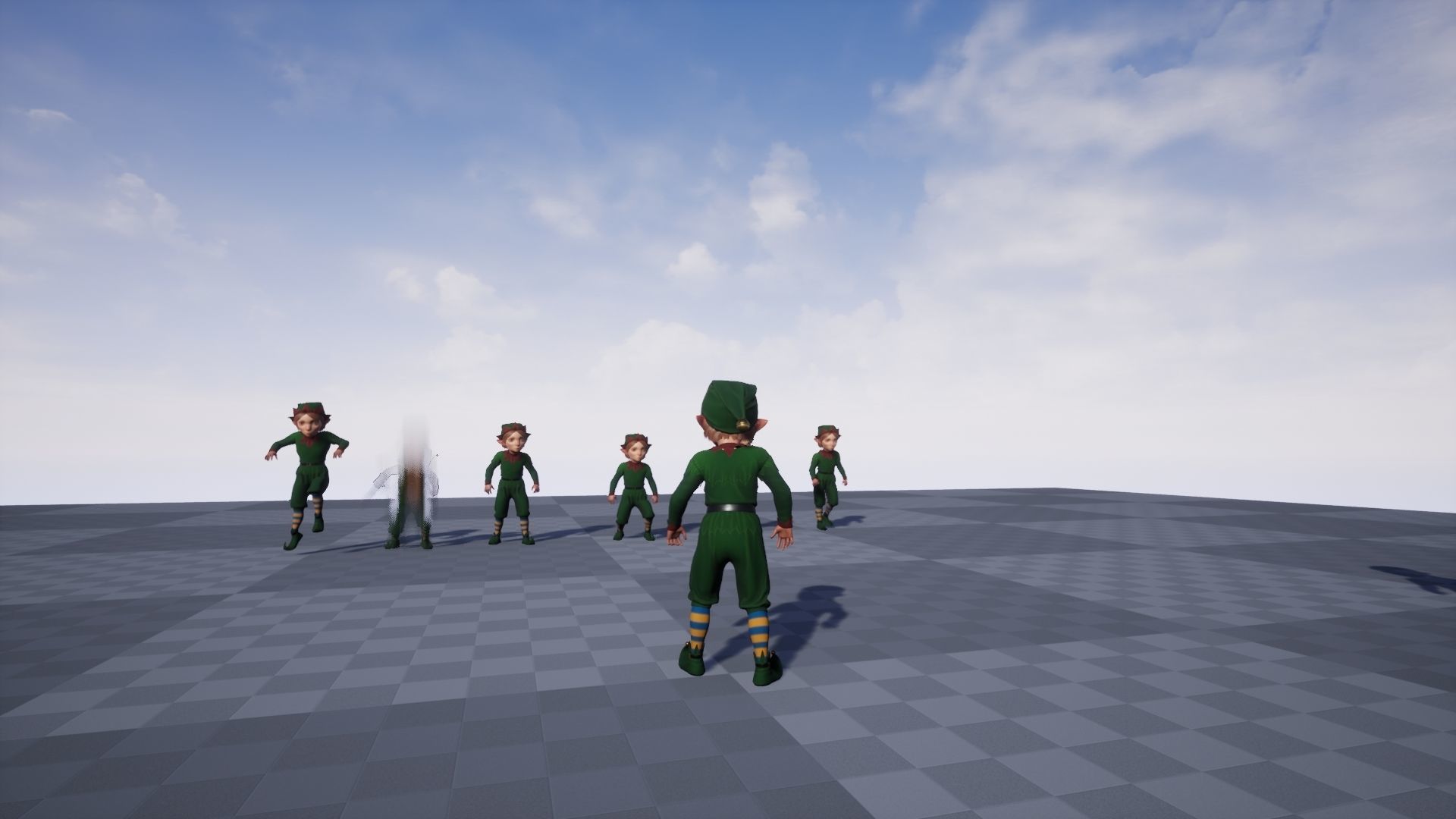 Christmas Elf Low-poly 3D model_5