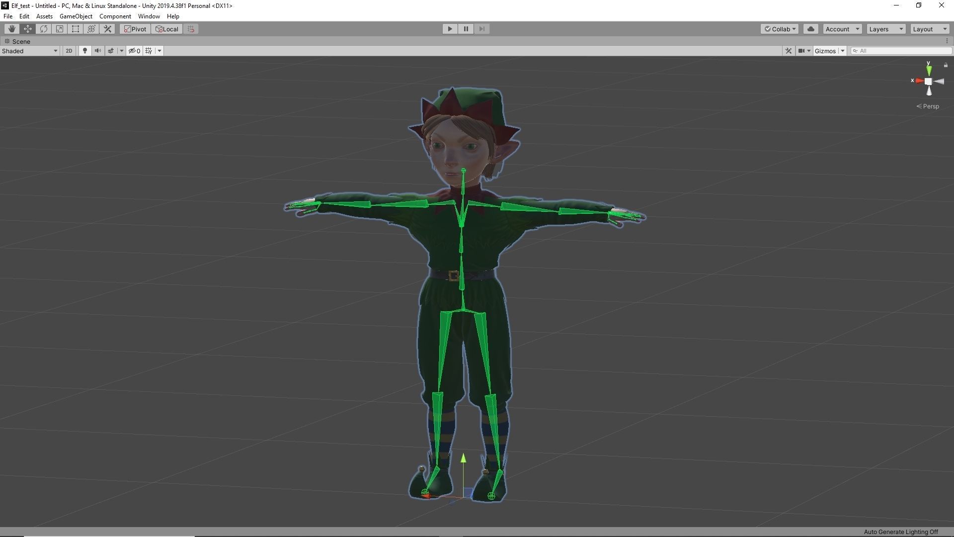 Christmas Elf Low-poly 3D model_16