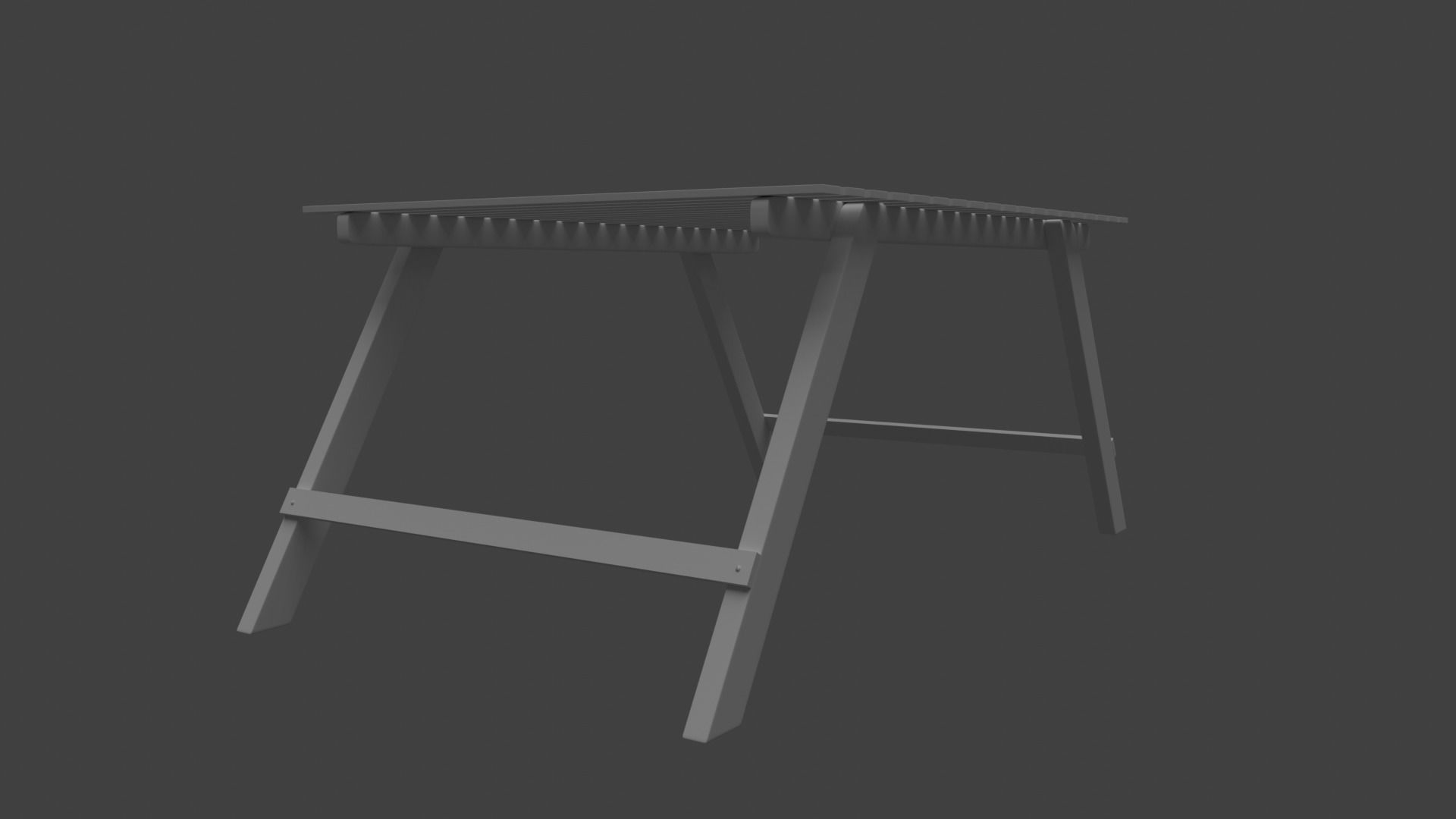 Beach table Free 3D model_5