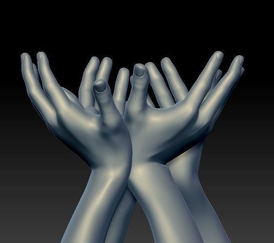 CLASPED HANDS POT 3D print model