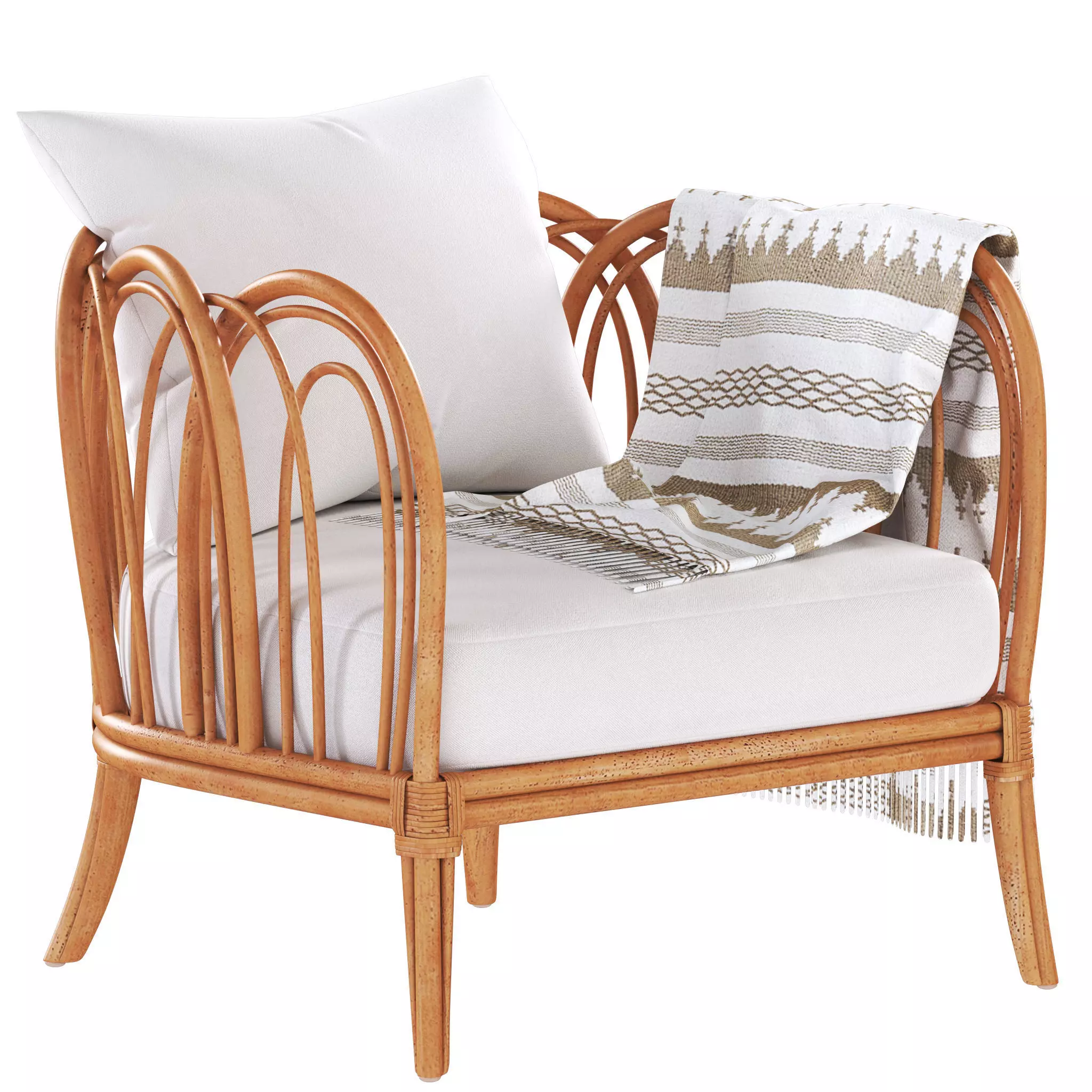 Melody Rattan Chair 3D model