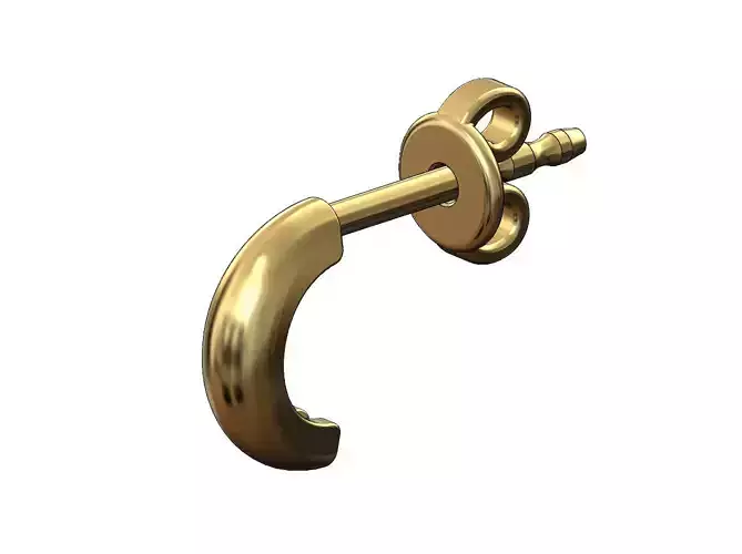 Small simple dome stud earring