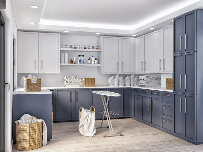 Laundry Room 3D Interior Scene 3D model
