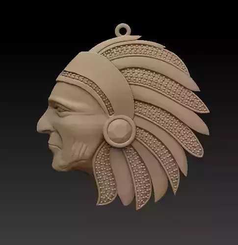 Native American Indian Man Pendant