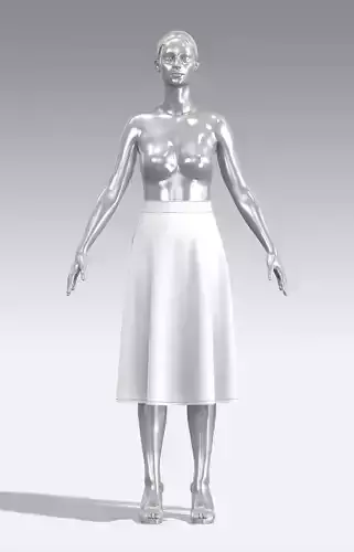 A shape midi skirt women