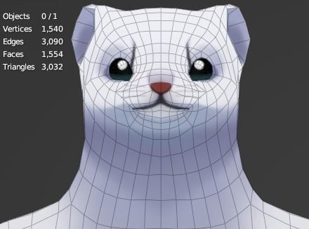 Mink-Ferrets-Otters-Mongoose hand paint lowpoly Low-poly 3D model_4