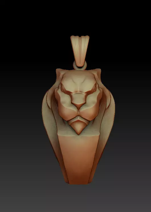 Lion Pendant 3D model