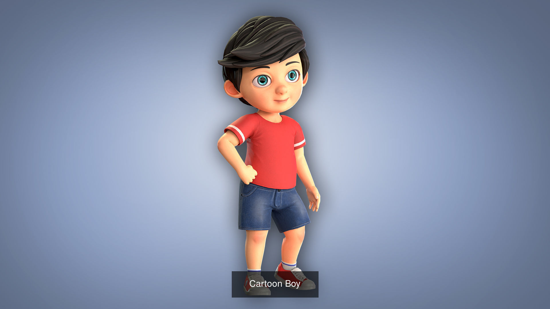 Cartoon Kids 3D Model Collection_4
