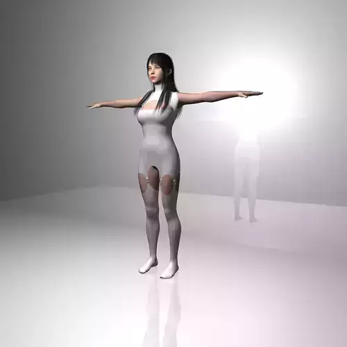 Kyla Female Character in white suit 3D model