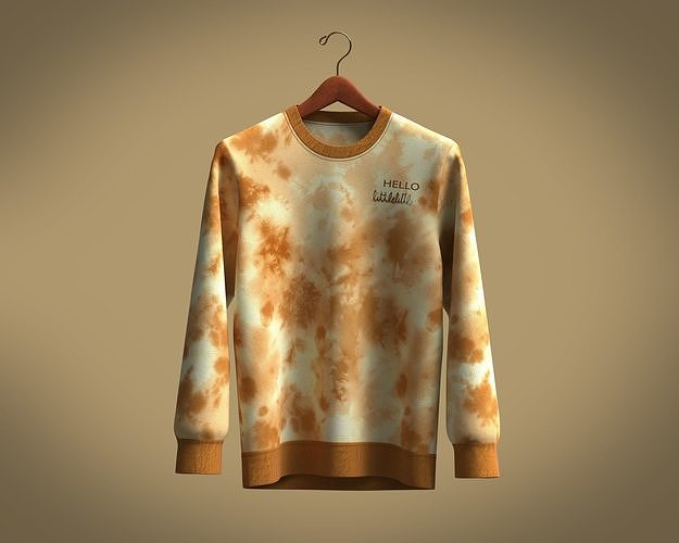 Sweatshirt-Hello sweater on hanger 3D model
