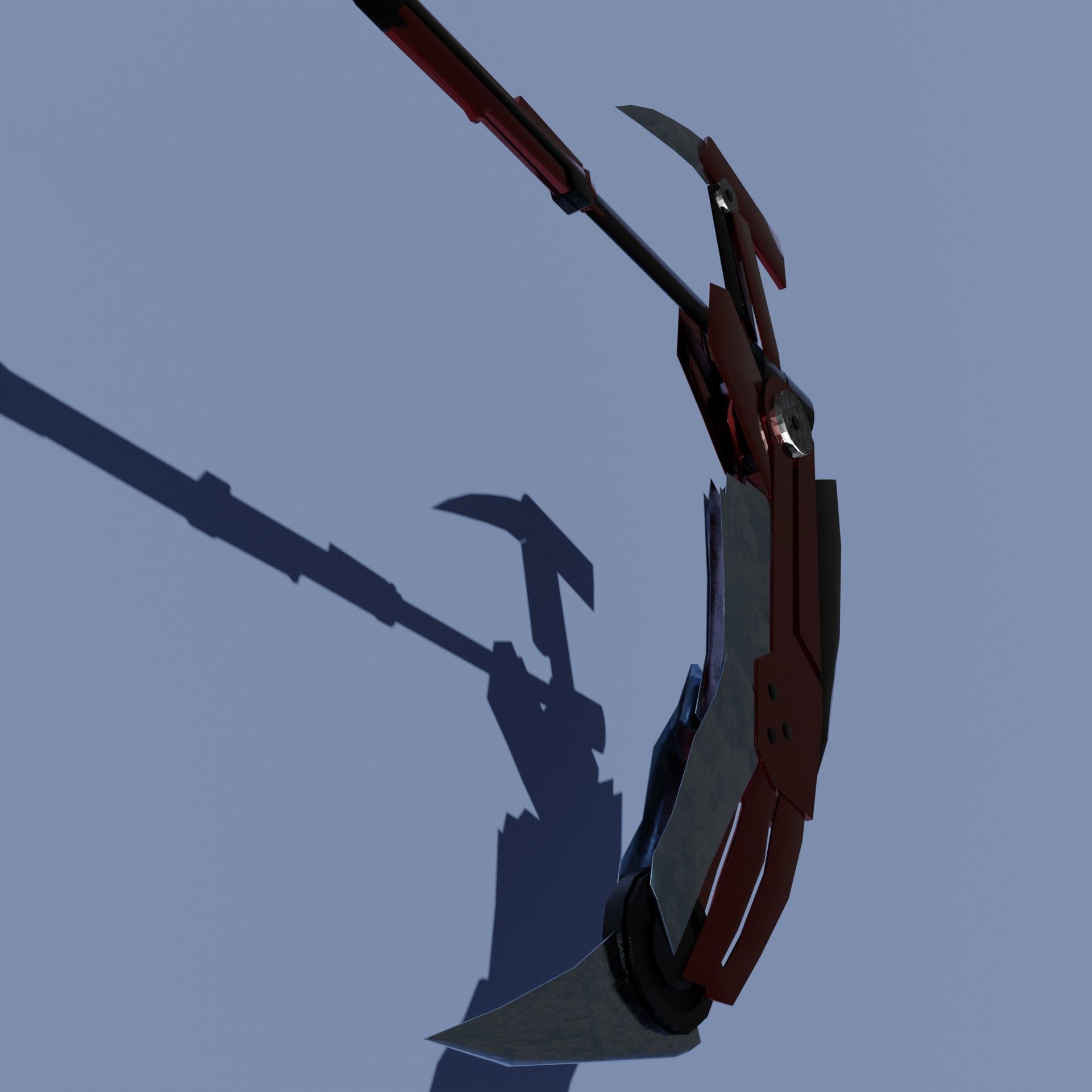 Sci-Fi Scythe Weapon PBR low-poly Free low-poly 3D model_3
