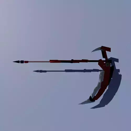 Sci-Fi Scythe Weapon PBR low-poly