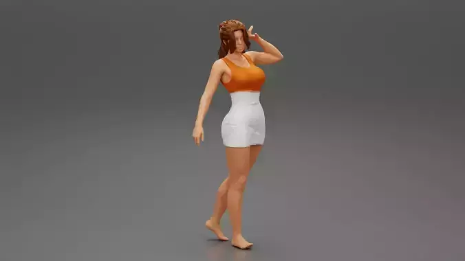 confident young woman posing wearing mini skirt