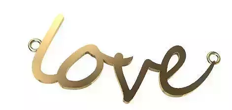 Pendant Love 3D model Texture 