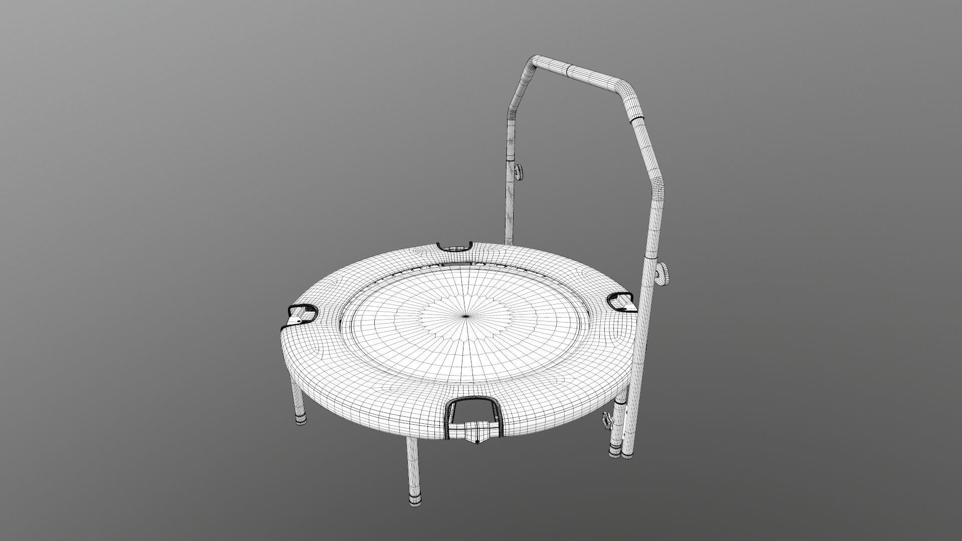 Mini Trampoline Foldable 3D model_25