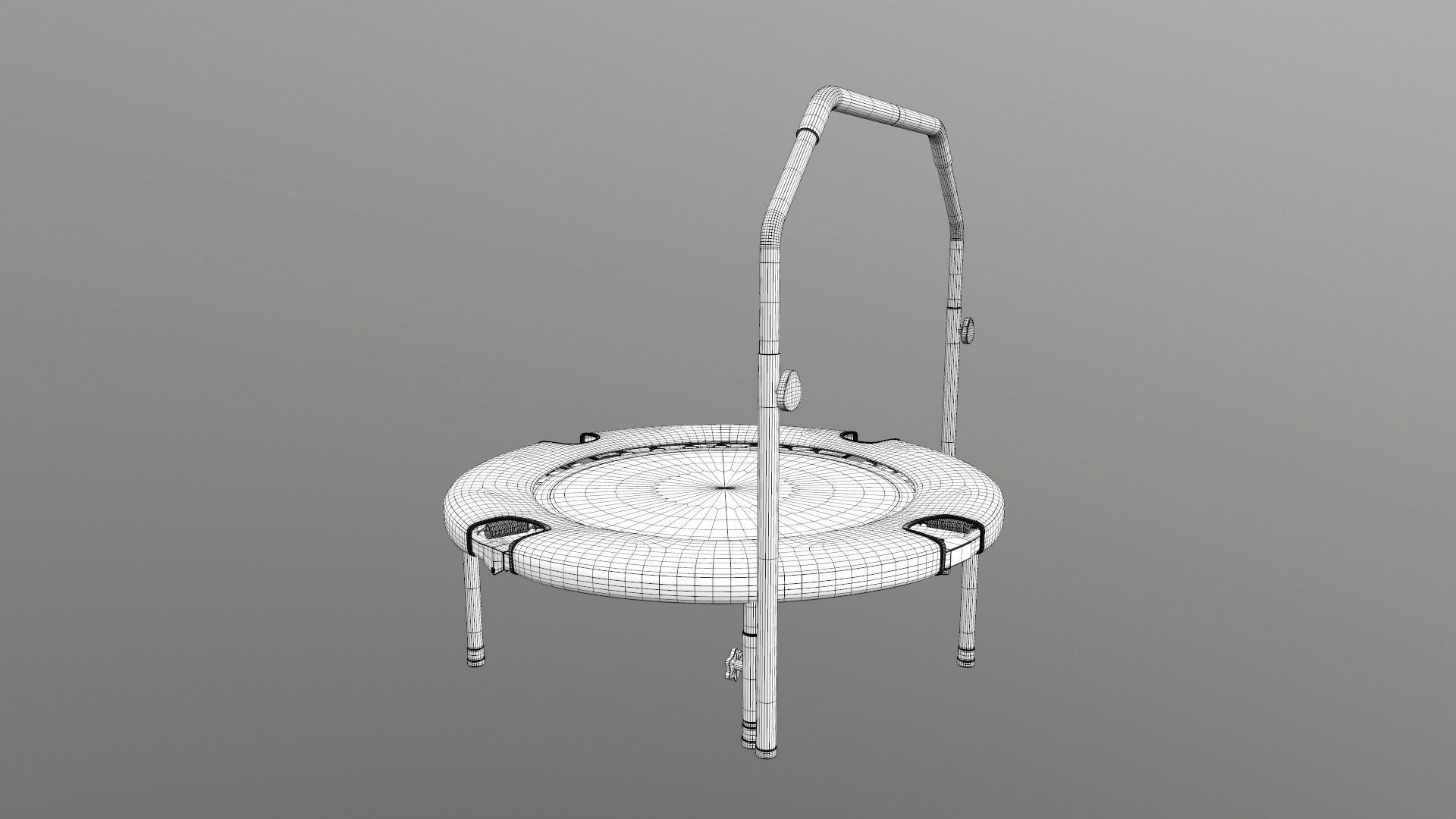 Mini Trampoline Foldable 3D model_23