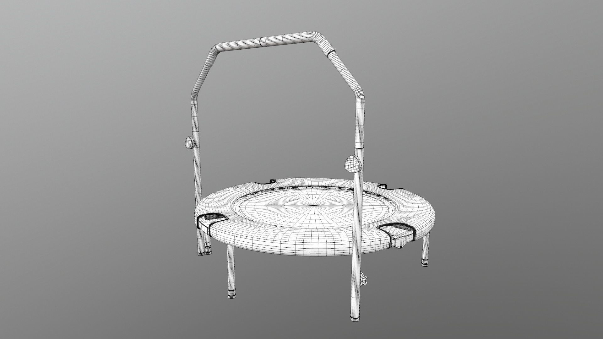 Mini Trampoline Foldable 3D model_22