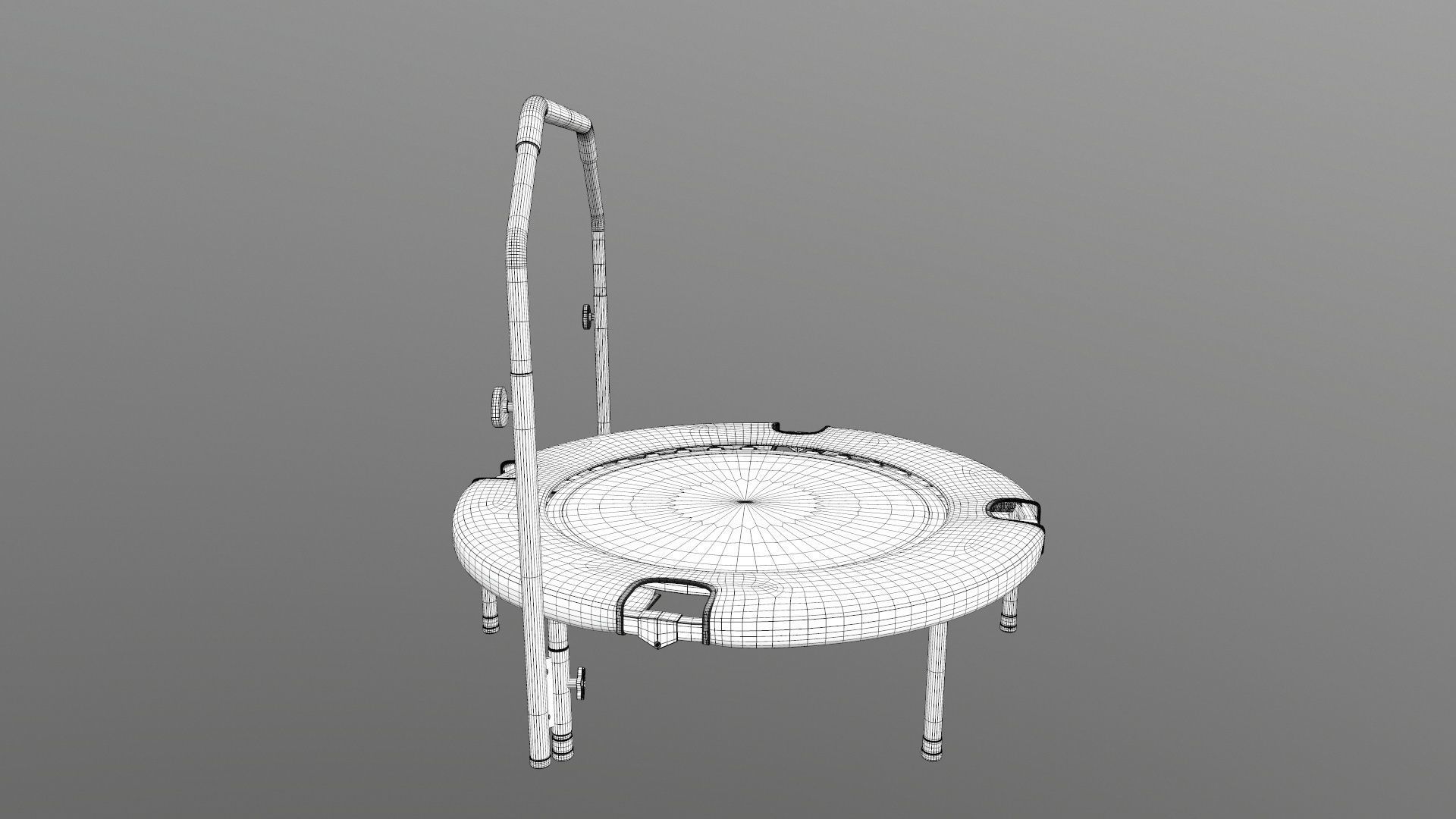 Mini Trampoline Foldable 3D model_21