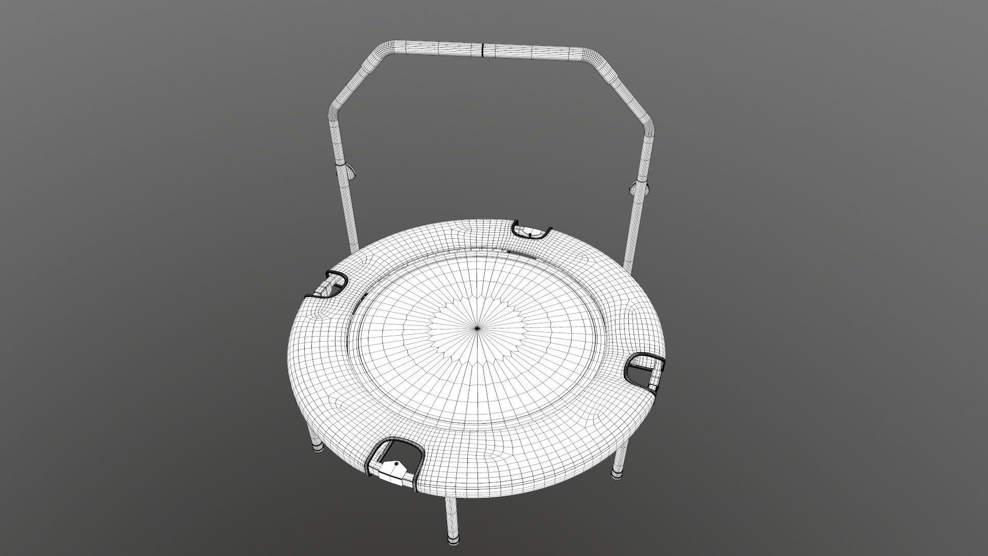 Mini Trampoline Foldable 3D model_26