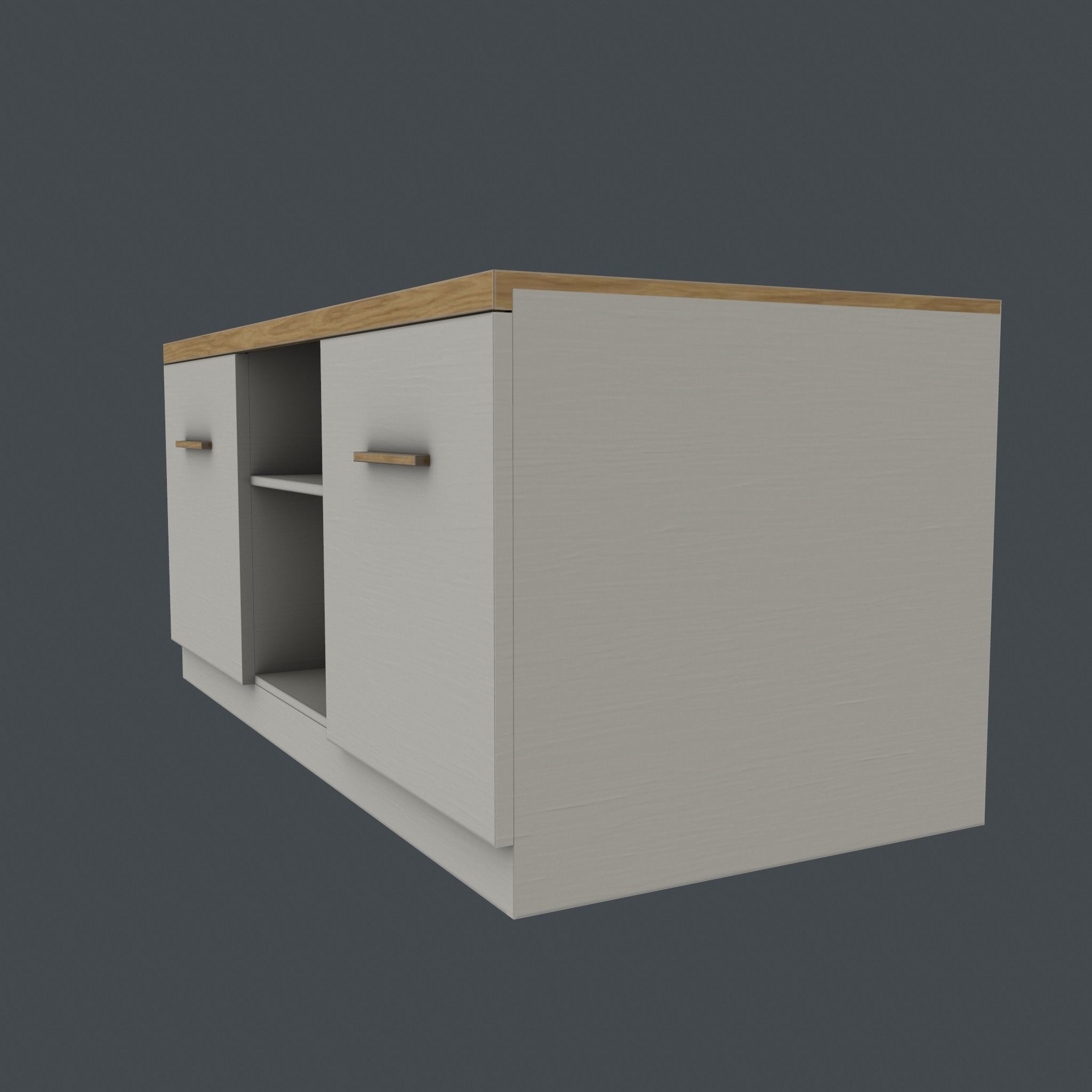 TV stand Free low-poly 3D model_10