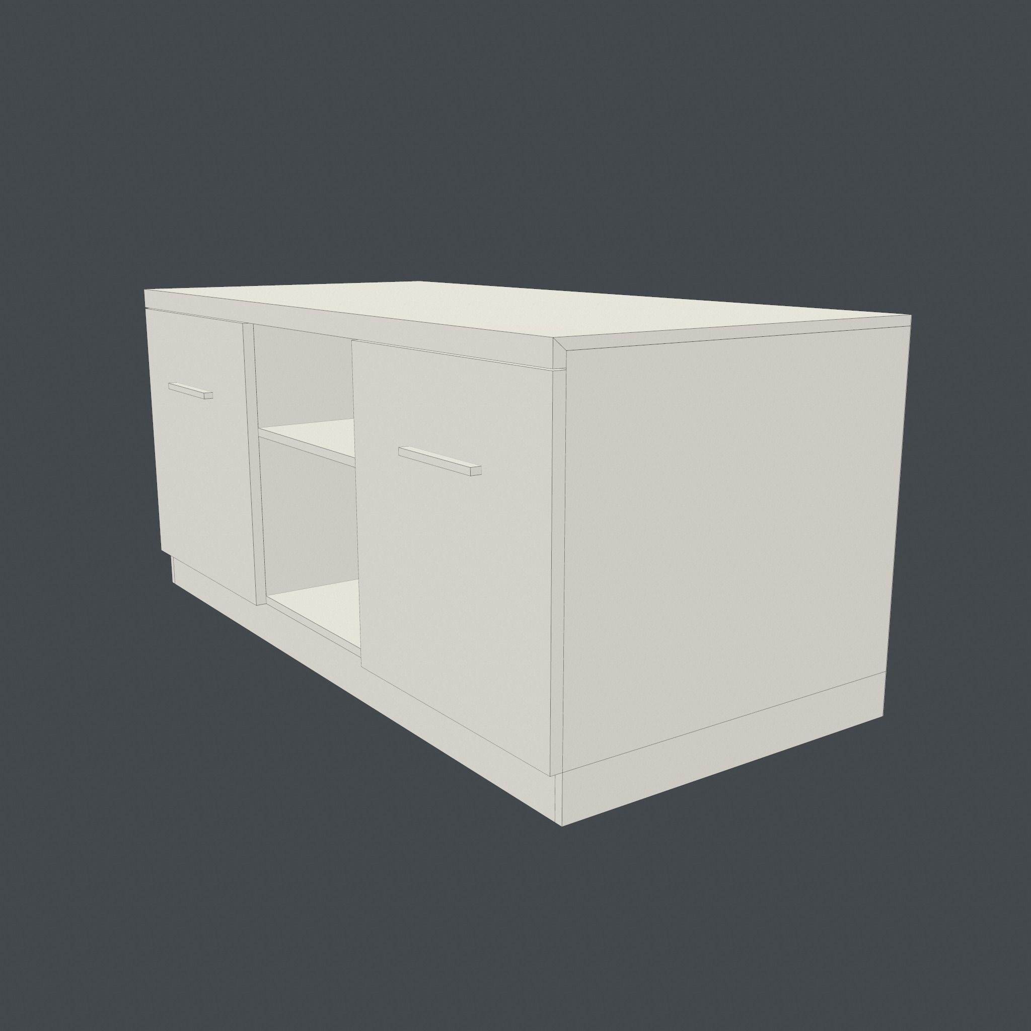 TV stand Free low-poly 3D model_15