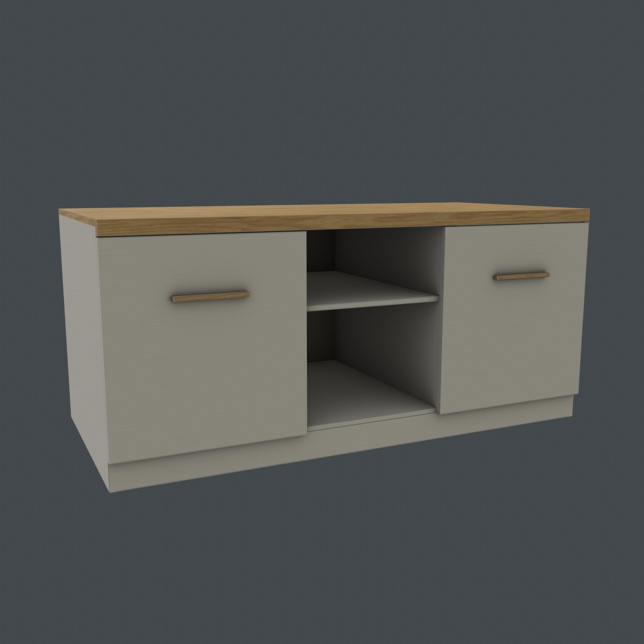 TV stand Free low-poly 3D model_1