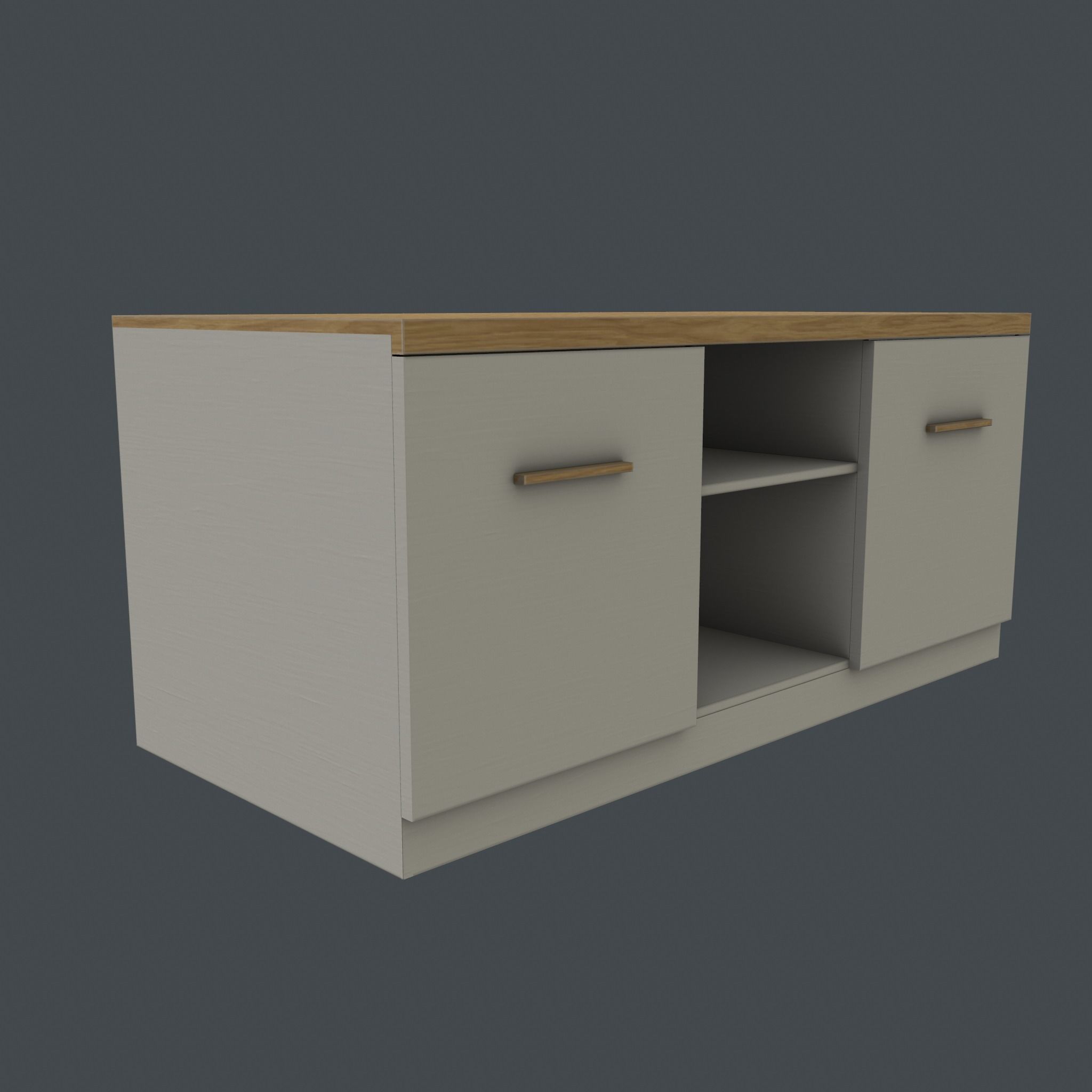 TV stand Free low-poly 3D model_3