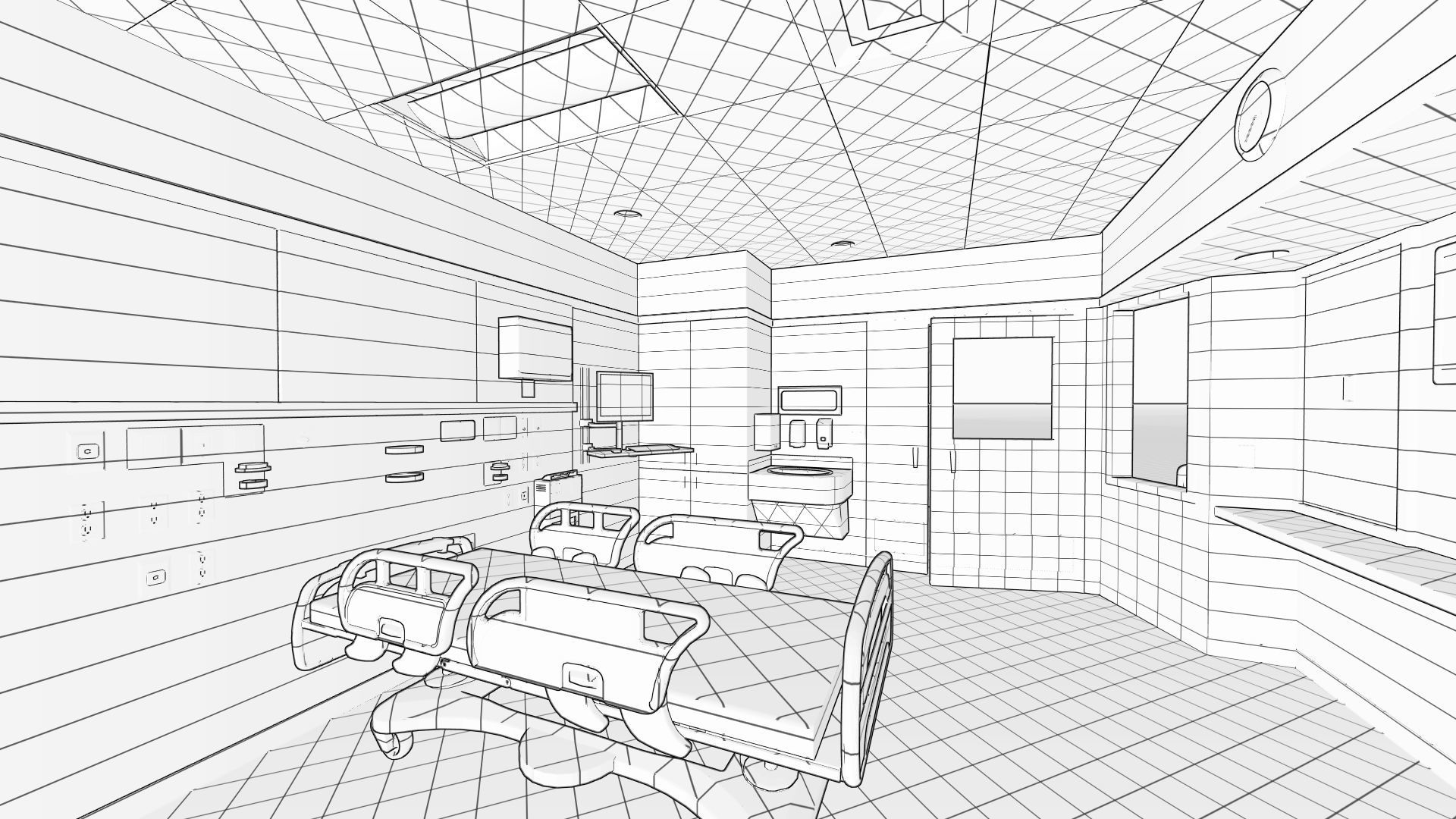 intensive care room 3D model_15