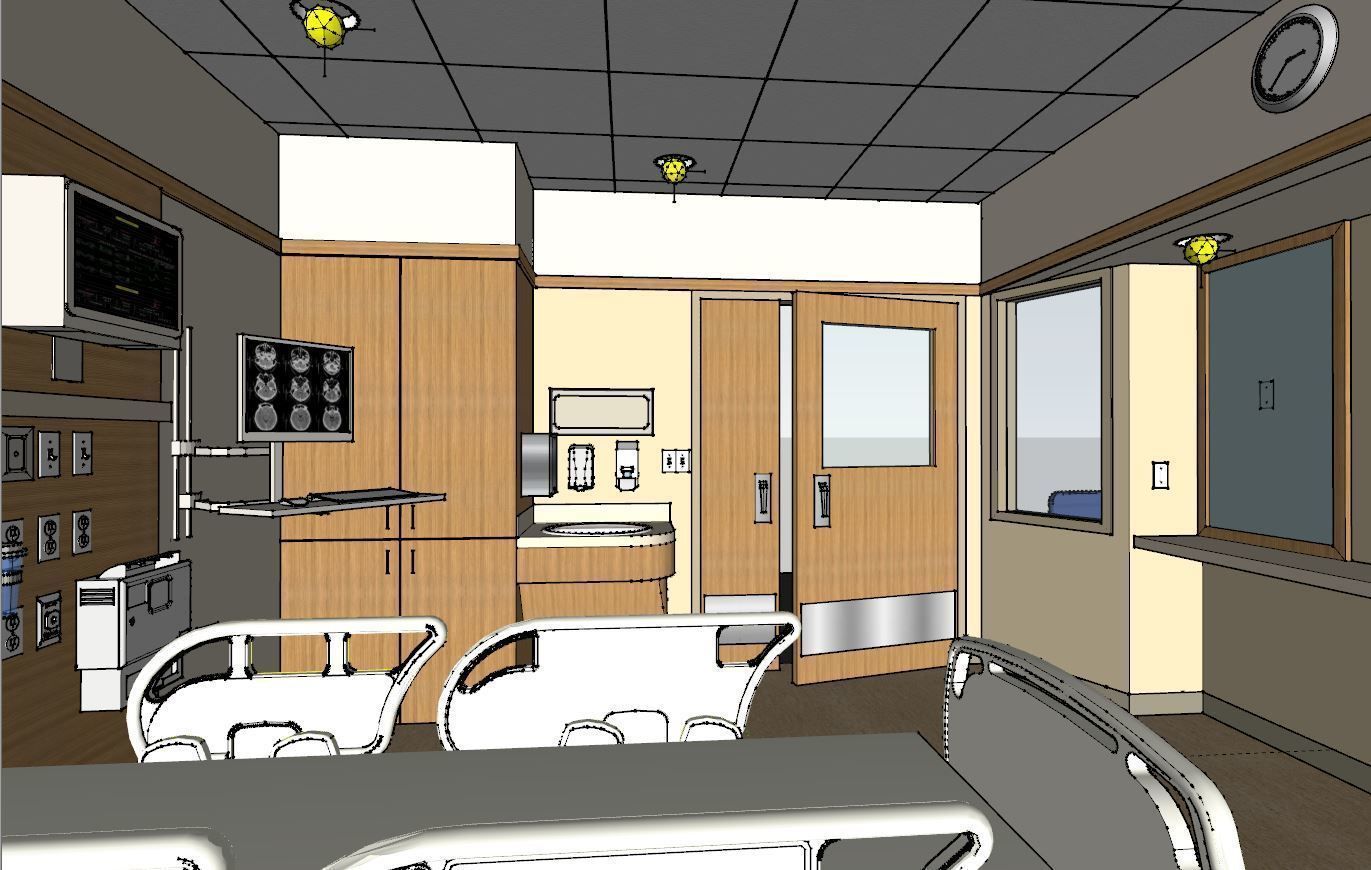 intensive care room 3D model_11