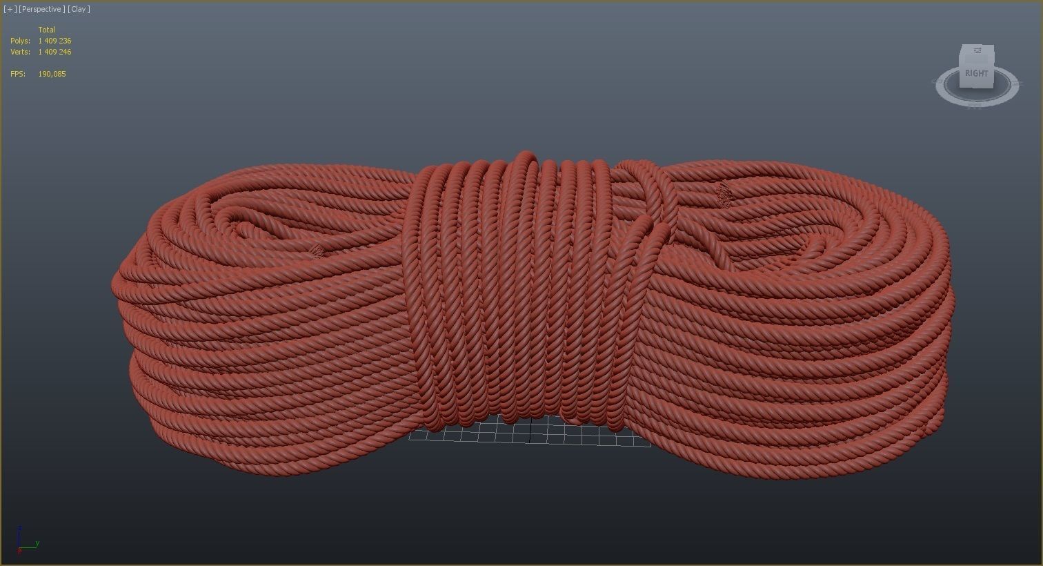 coiled rope 3d model Free 3D model_6