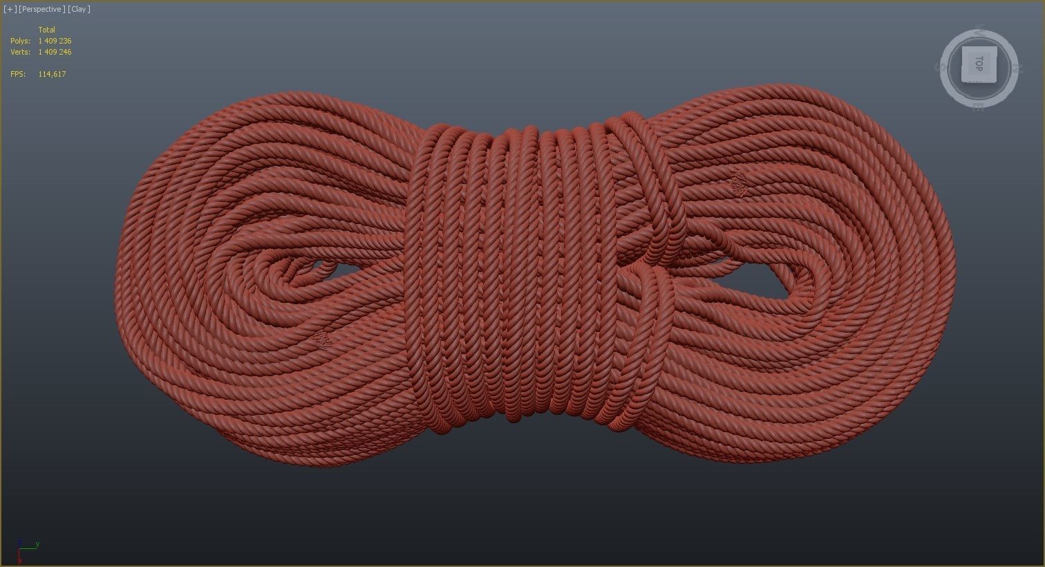 coiled rope 3d model Free 3D model_5