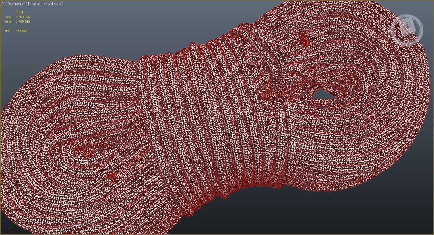 coiled rope 3d model Free 3D model_4
