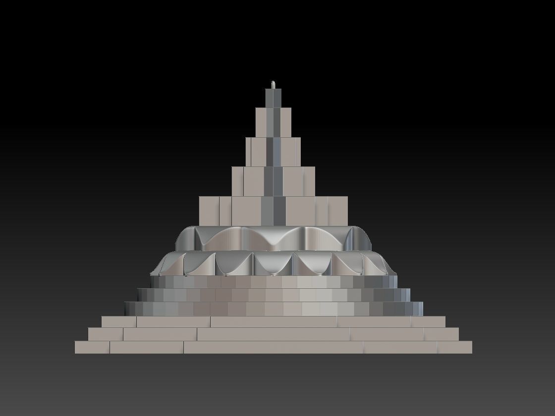 Meru Shree yantr 3D print model_2