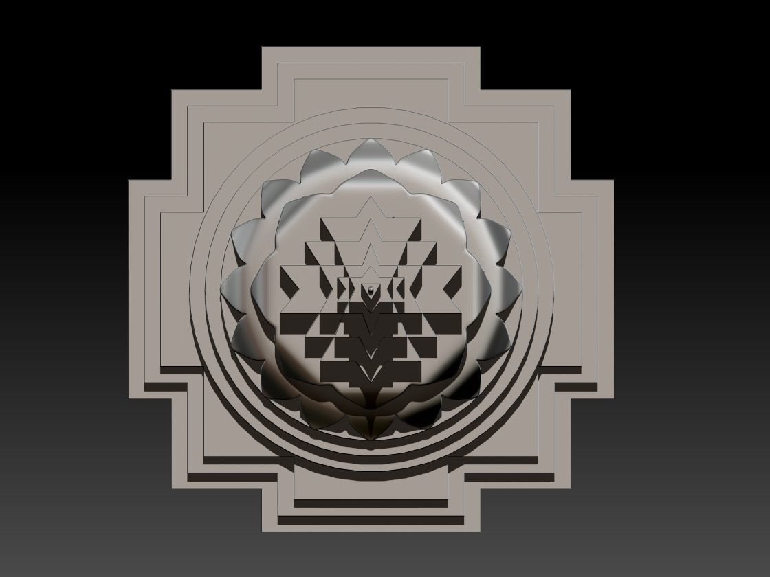 Meru Shree yantr 3D print model_1