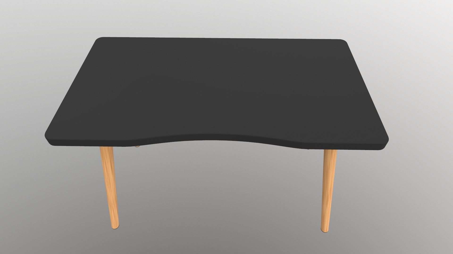 Table console with wooden legs 3D model_10
