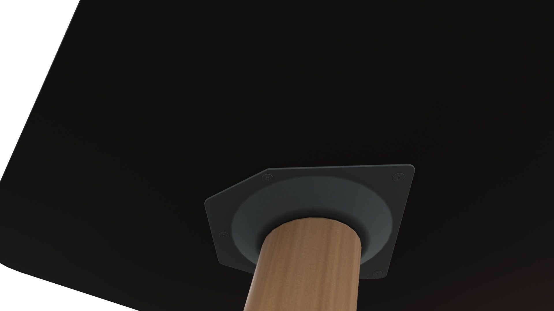 Table console with wooden legs 3D model_13