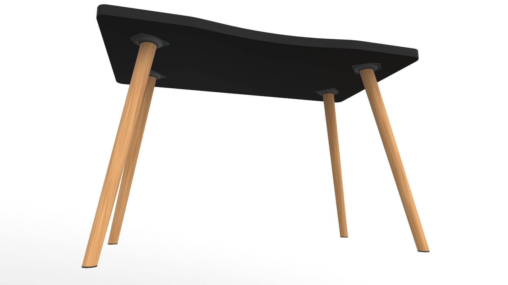 Table console with wooden legs 3D model_11