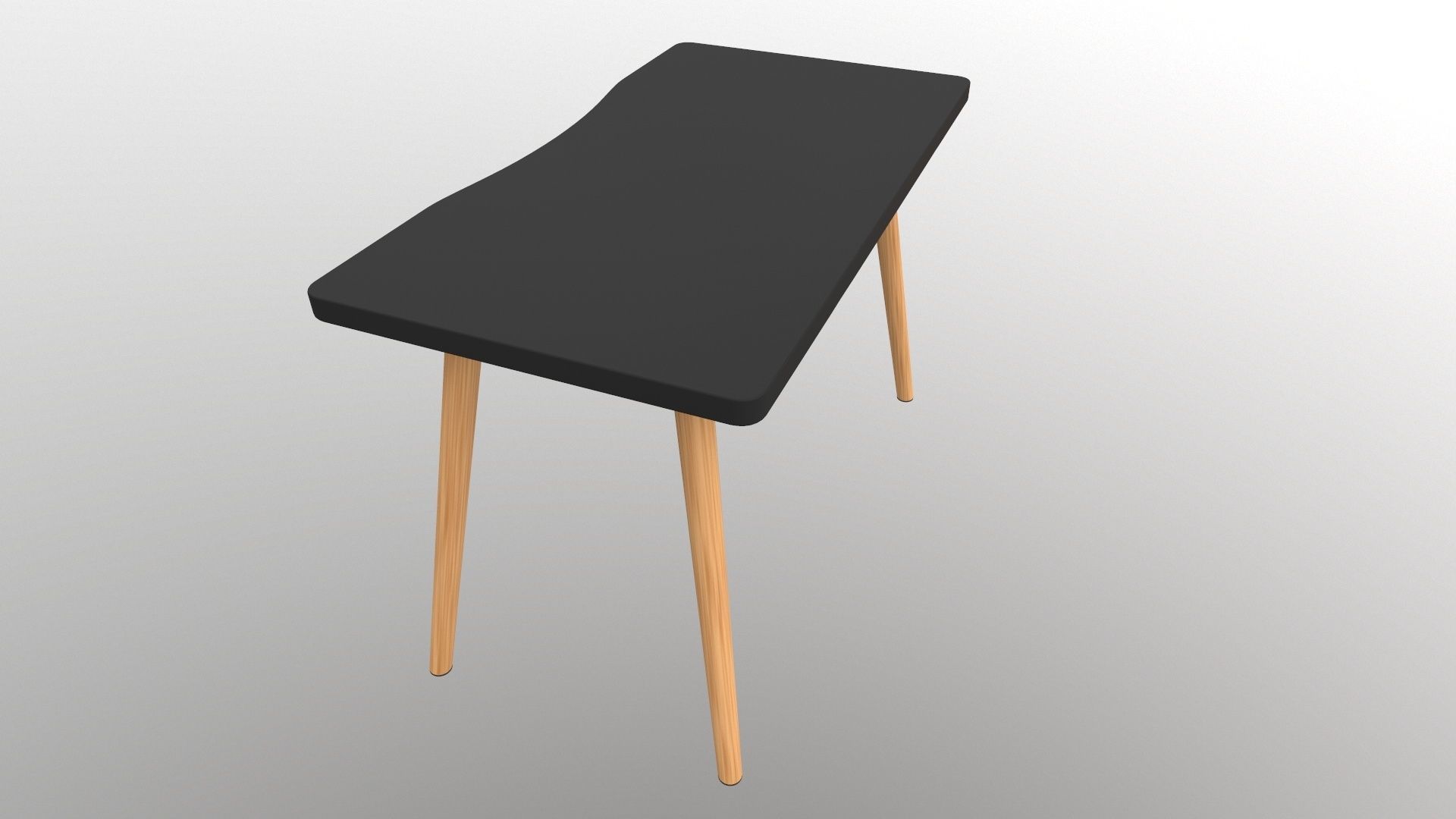 Table console with wooden legs 3D model_5