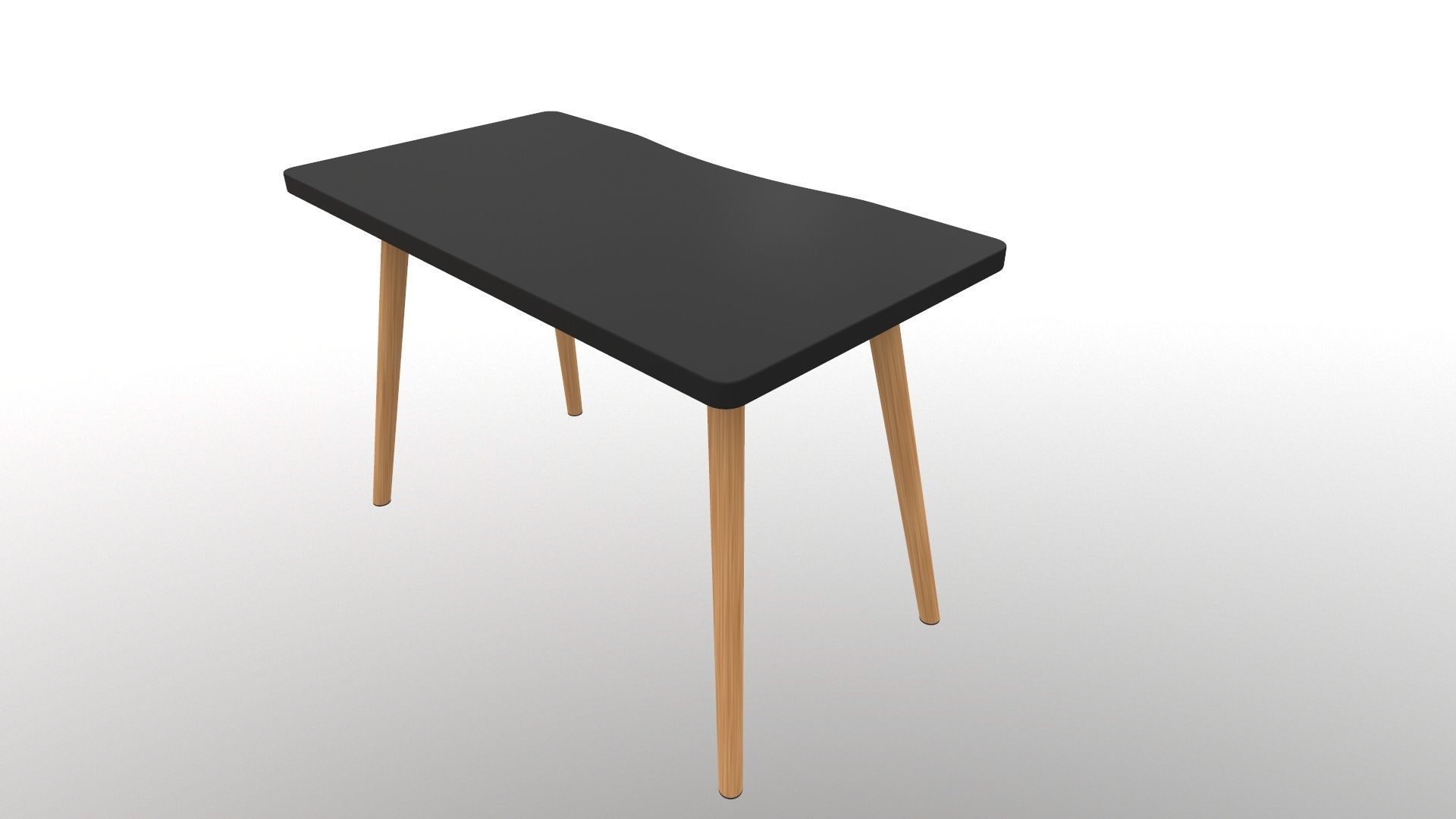 Table console with wooden legs 3D model_14